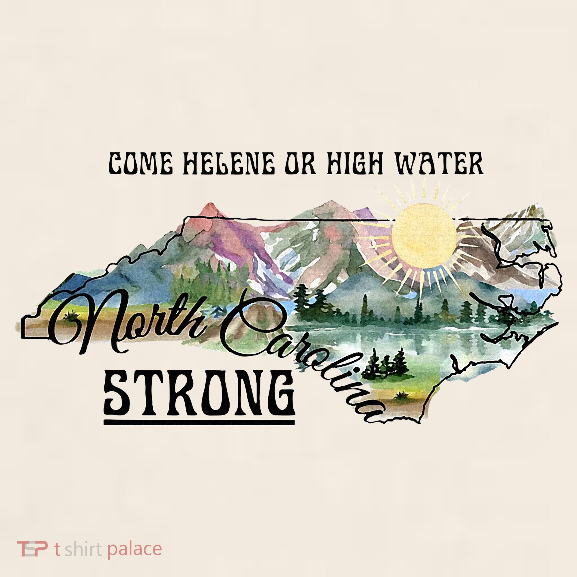 Come Helene Or High Water North Carolina Strong Garment-Dyed Women's Muscle Tee