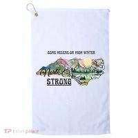 Come Helene Or High Water North Carolina Strong Golf Towel thumb 0