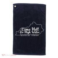 Come Hell Or High Water Cool Kentucky Strong Golf Towel thumb 0