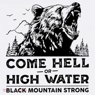 Come Hell Or High Water Black Mountain Strong Kids Hoodie