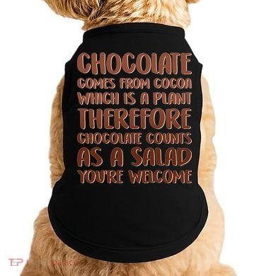Chocolate Counts As A Salad Funny Doggie Tank