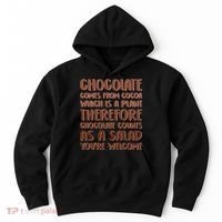 Chocolate Counts As A Salad Funny Hoodie thumb 0