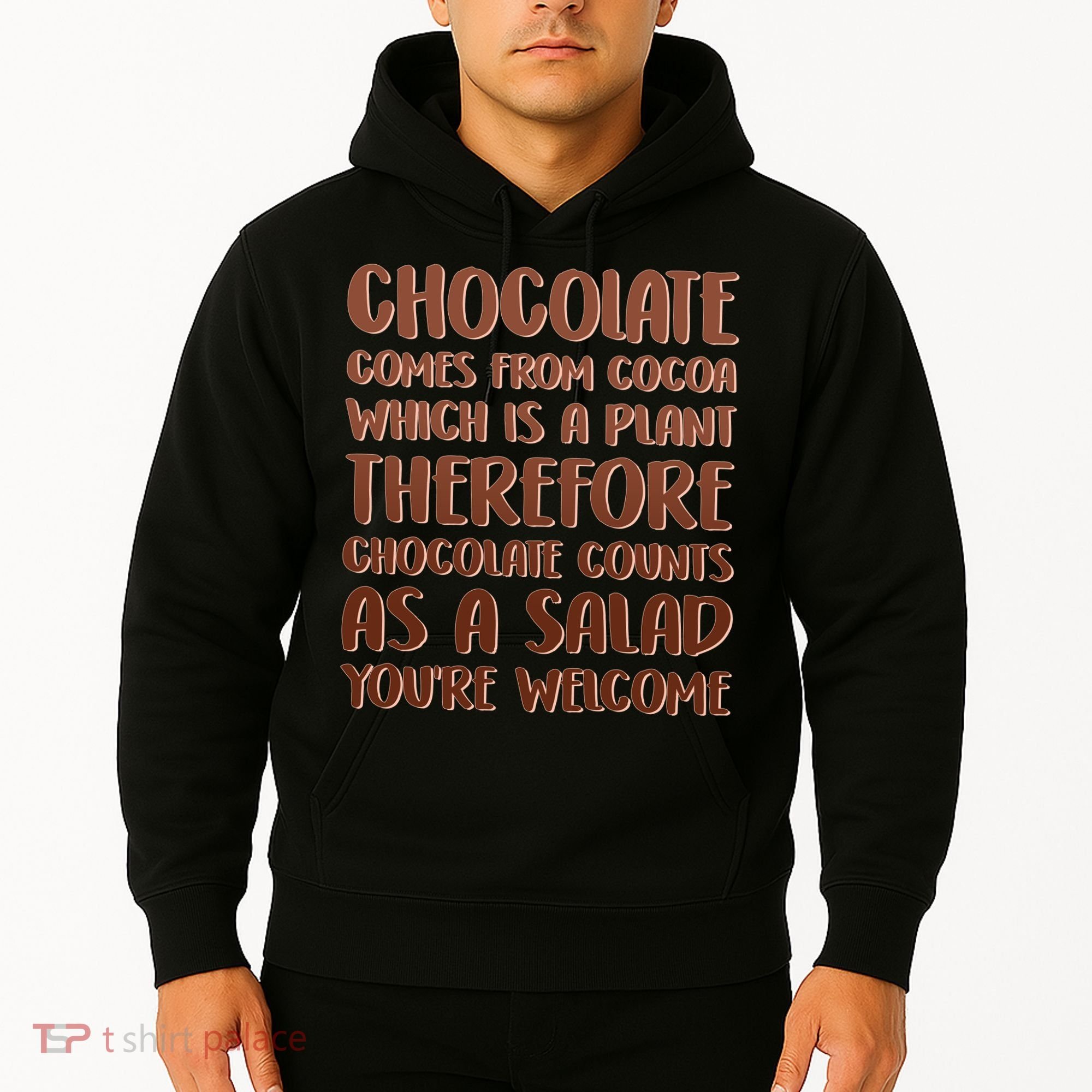 Chocolate Counts As A Salad Funny Hoodie
