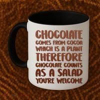Chocolate Counts As A Salad Funny Coffee Mug thumb 2