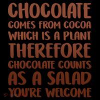 Chocolate Counts As A Salad Funny Coffee Mug thumb 5