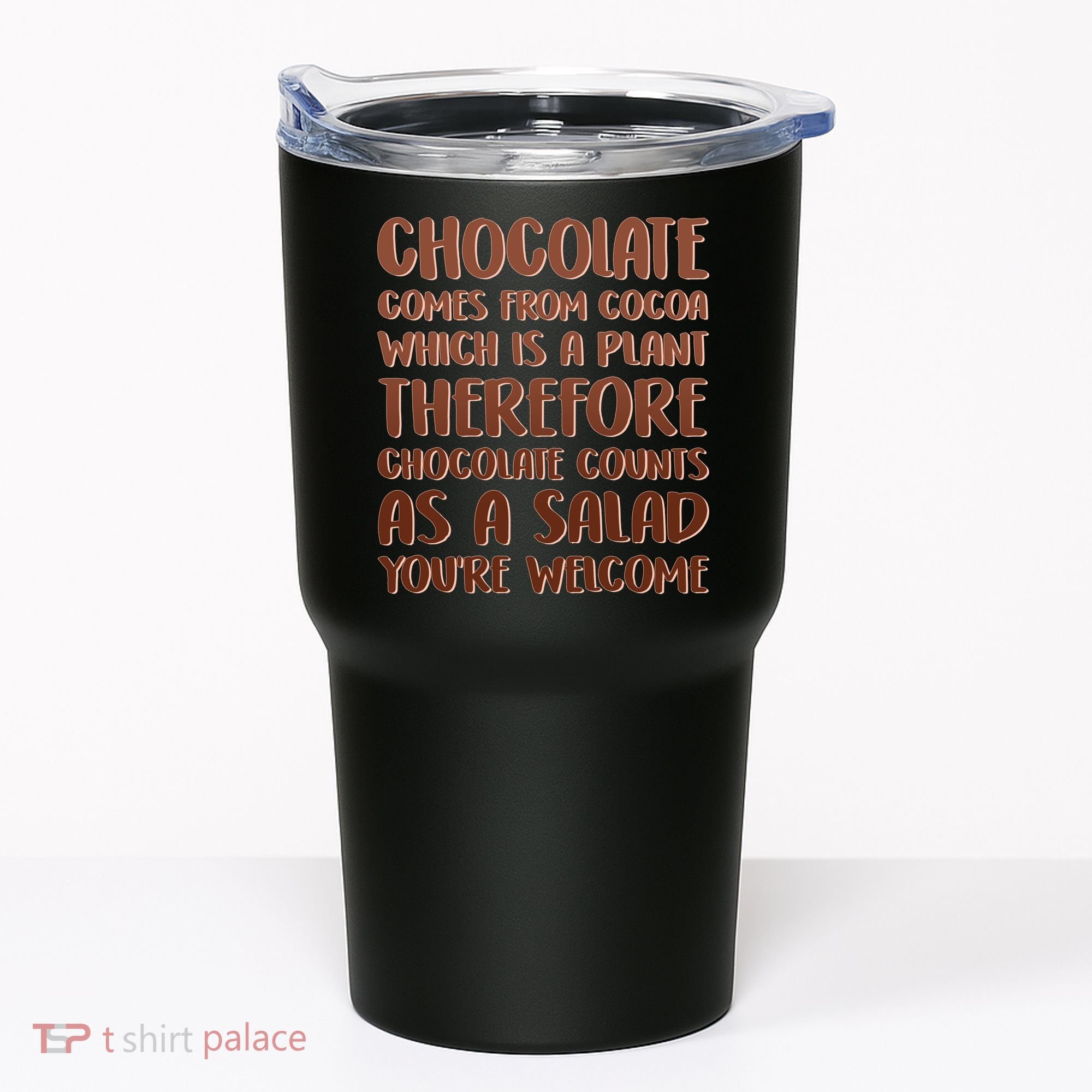 Chocolate Counts As A Salad Funny Tumbler