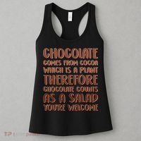 Chocolate Counts As A Salad Funny Women's Tank Top thumb 3
