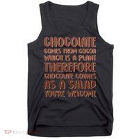 Chocolate Counts As A Salad Funny Tank Top thumb 0