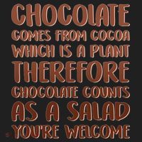 Chocolate Counts As A Salad Funny Golf Towel thumb 3