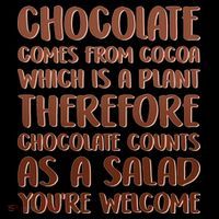 Chocolate Counts As A Salad Funny Kids Sweatshirt thumb 2