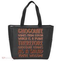 Chocolate Counts As A Salad Funny Tote Bag thumb 0
