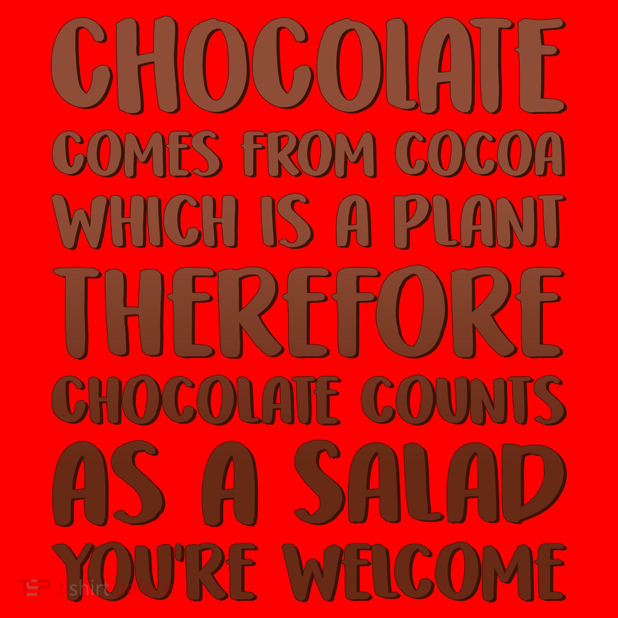 Chocolate Counts As A Salad Funny Santa Hat