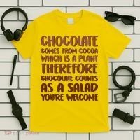 Chocolate Counts As A Salad Funny T-Shirt thumb 5