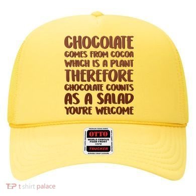Chocolate Counts As A Salad Funny Hat