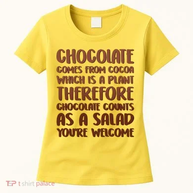 Chocolate Counts As A Salad Funny Women's T-Shirt