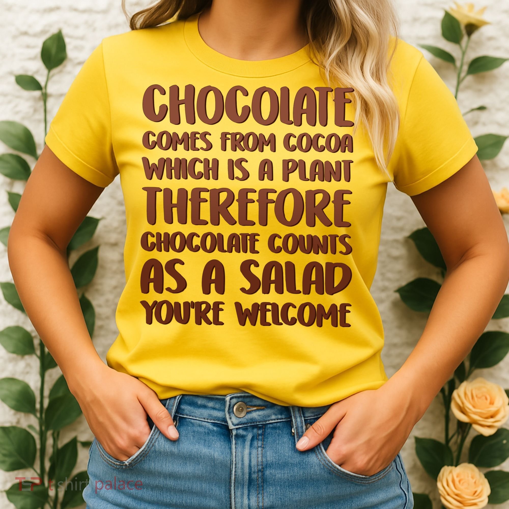 Chocolate Counts As A Salad Funny Women's T-Shirt