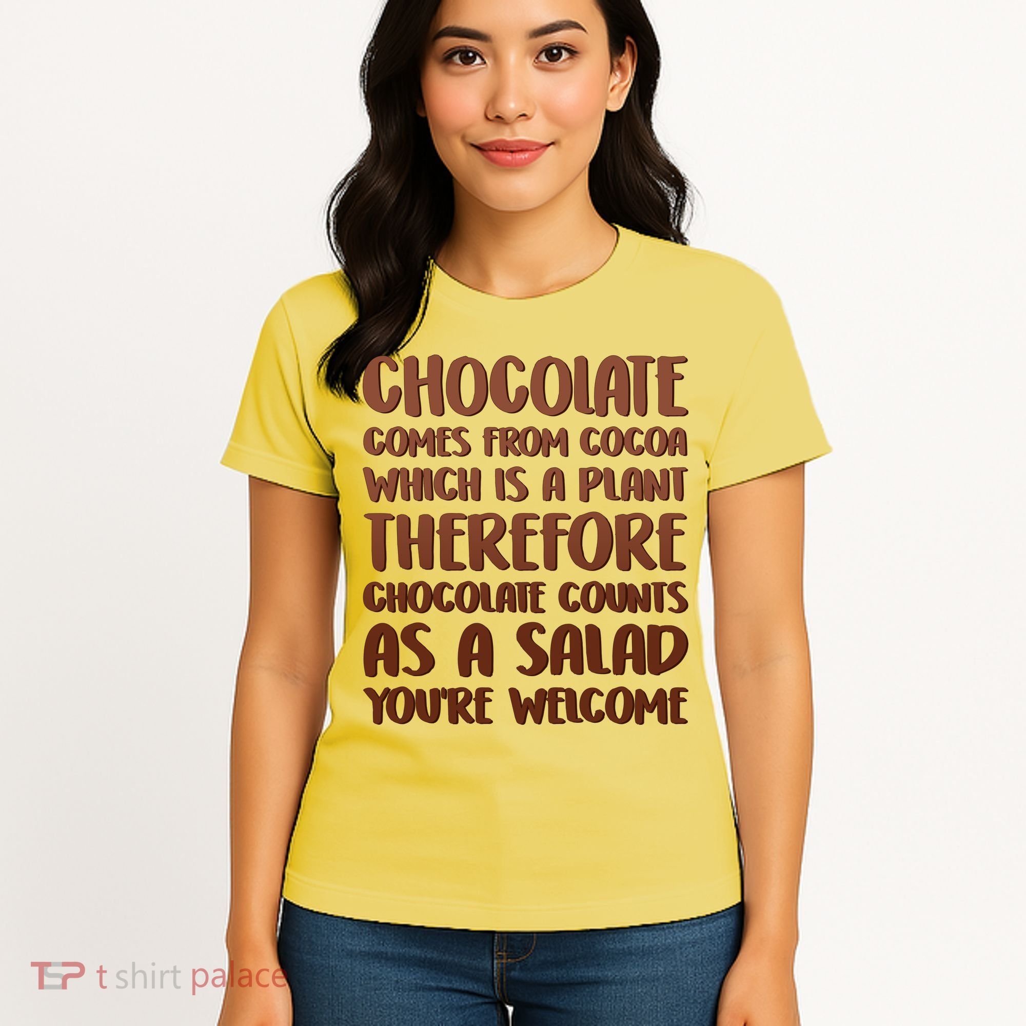 Chocolate Counts As A Salad Funny Women's T-Shirt