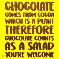 Chocolate Counts As A Salad Funny Women's T-Shirt thumb 6