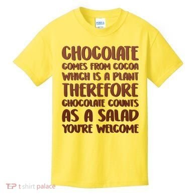 Chocolate Counts As A Salad Funny Kids T-Shirt