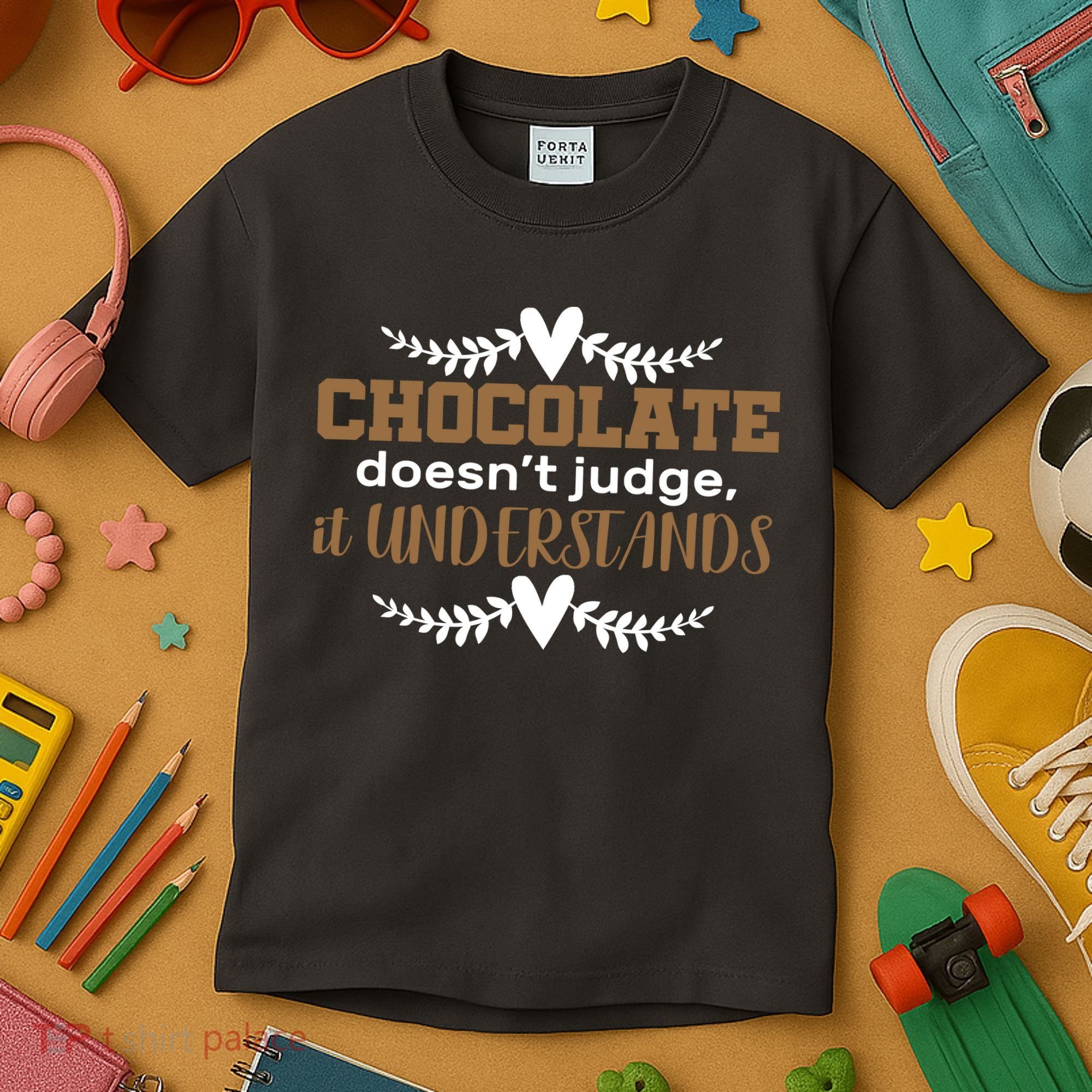 Chocolate Doesn't Judge It Understands Kids T-Shirt