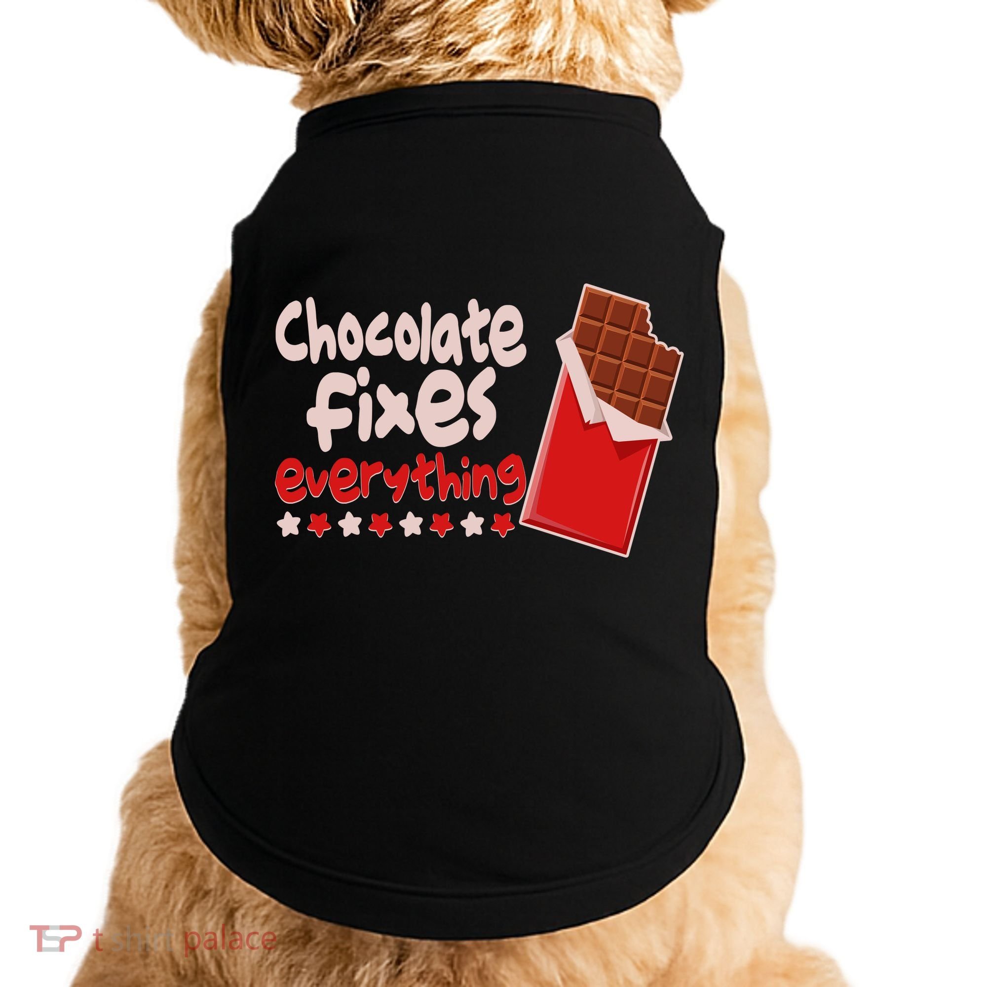Chocolate Fixes Everything Chocolate Candy Bar Doggie Tank