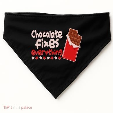 Chocolate Fixes Everything Chocolate Candy Bar USA-Made Doggie Bandana