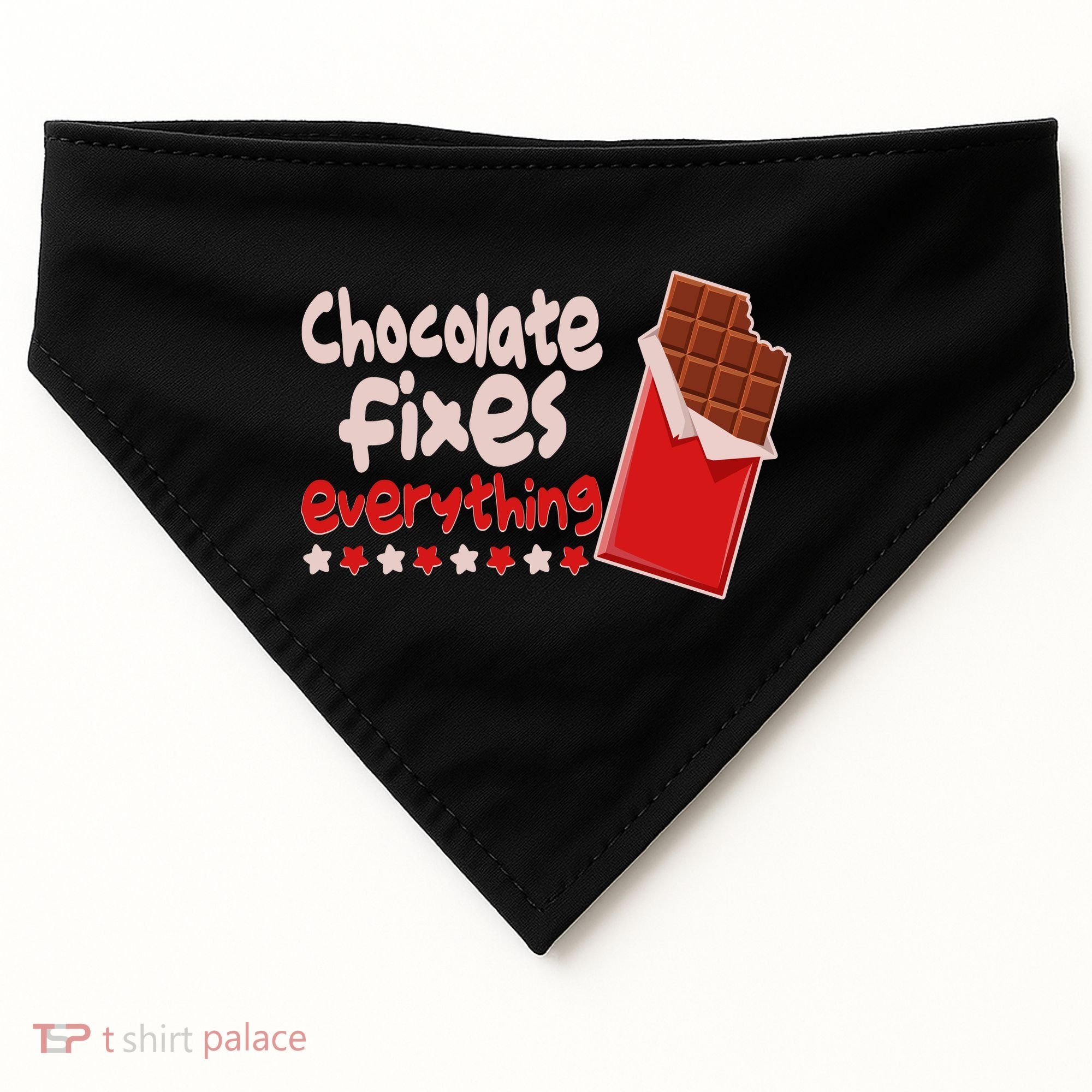 Chocolate Fixes Everything Chocolate Candy Bar USA-Made Doggie Bandana