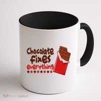 Chocolate Fixes Everything Chocolate Candy Bar Coffee Mug thumb 1