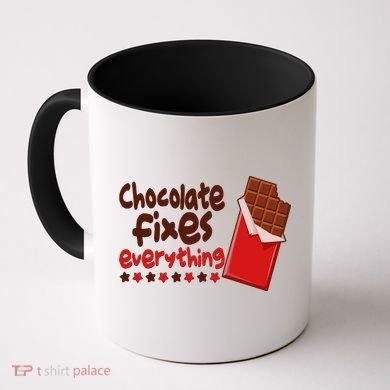 Chocolate Fixes Everything Chocolate Candy Bar Coffee Mug