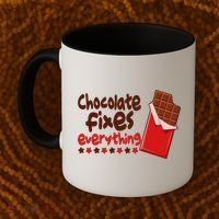 Chocolate Fixes Everything Chocolate Candy Bar Coffee Mug thumb 2