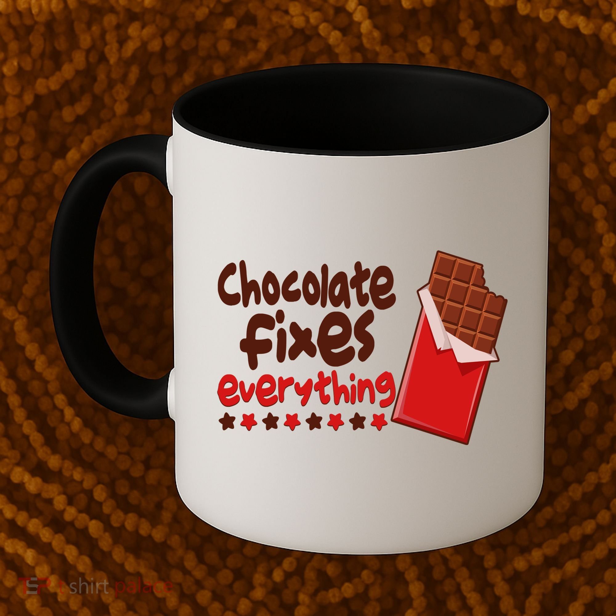 Chocolate Fixes Everything Chocolate Candy Bar Coffee Mug