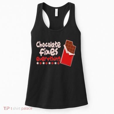 Chocolate Fixes Everything Chocolate Candy Bar Women's Tank Top