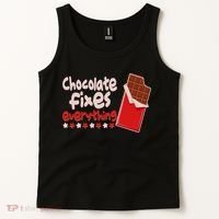 Chocolate Fixes Everything Chocolate Candy Bar Tank Top thumb 2
