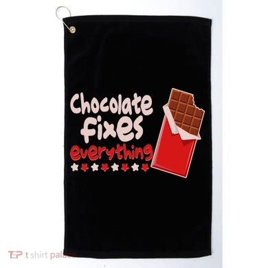 Chocolate Fixes Everything Chocolate Candy Bar Golf Towel