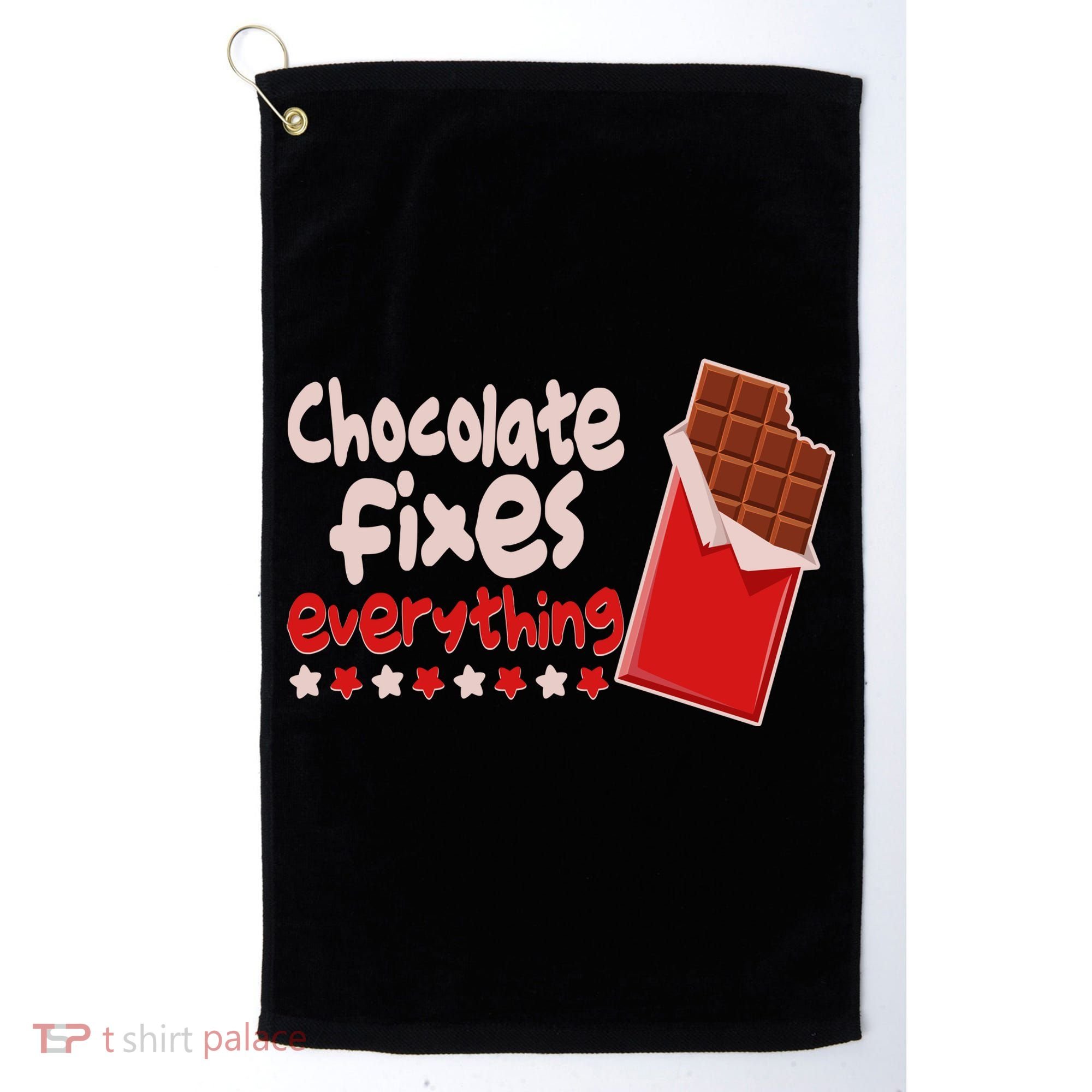 Chocolate Fixes Everything Chocolate Candy Bar Golf Towel