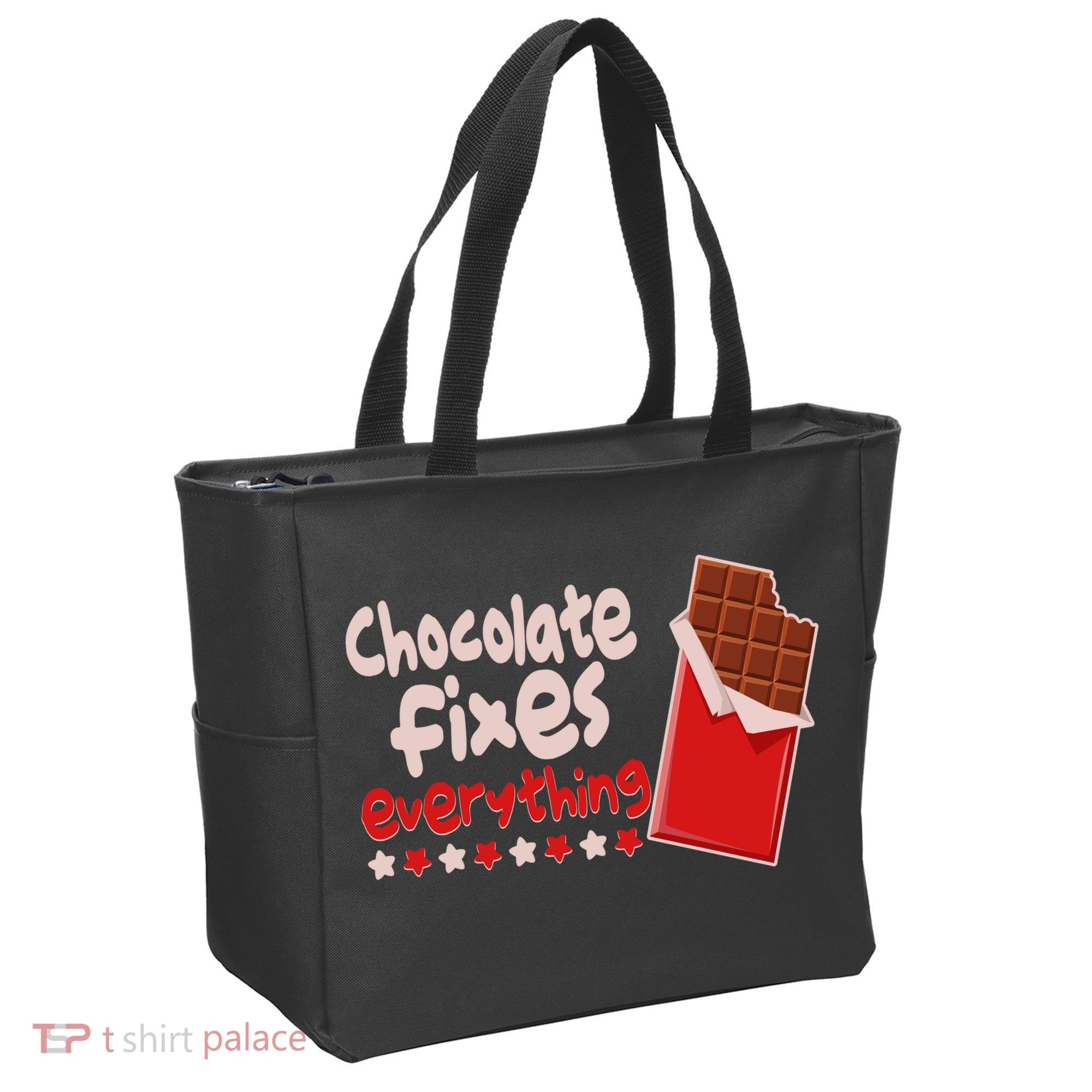 Chocolate Fixes Everything Chocolate Candy Bar Tote Bag