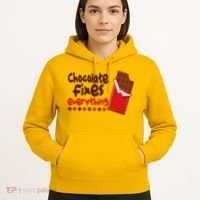 Chocolate Fixes Everything Chocolate Candy Bar Hoodie thumb 5