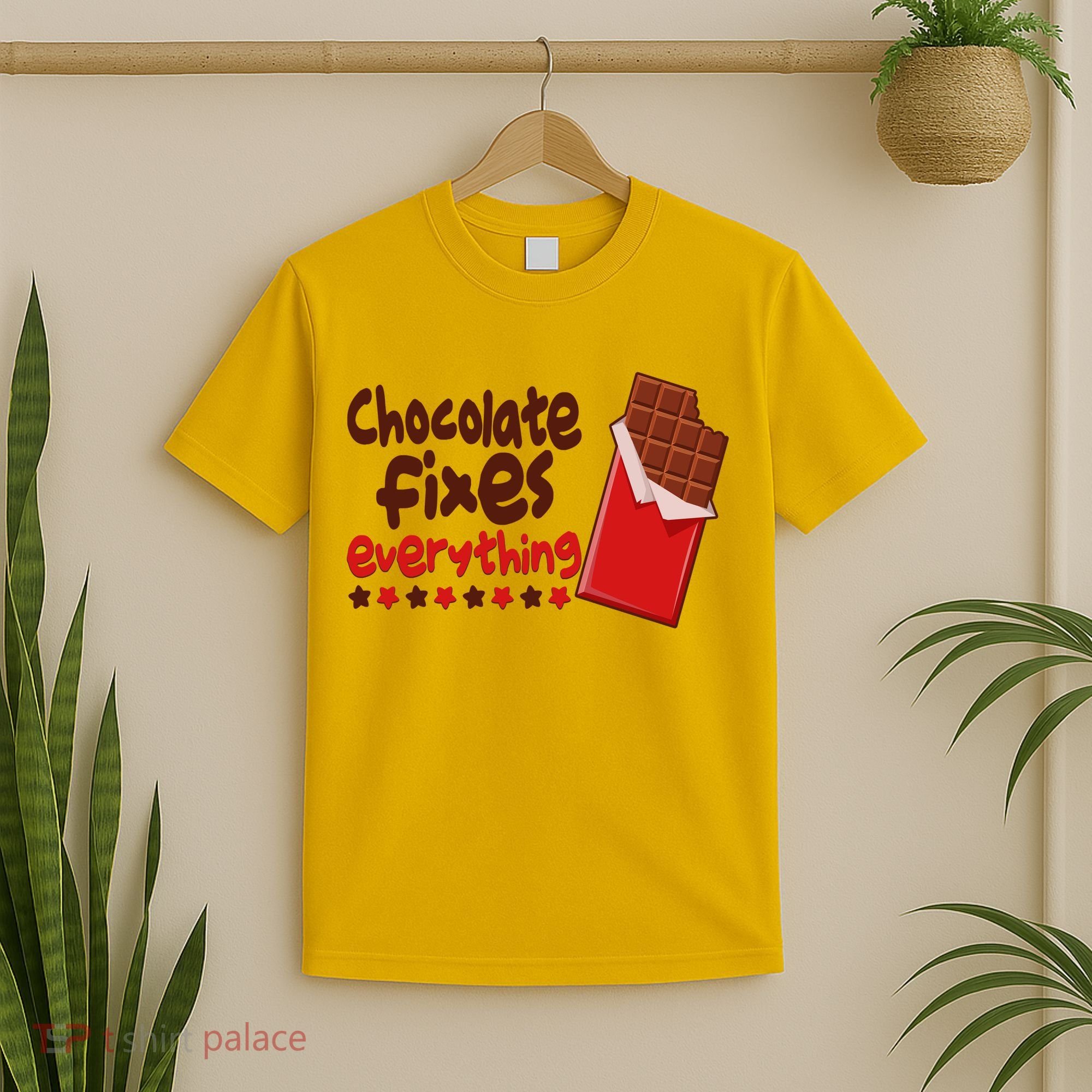 Chocolate Fixes Everything Chocolate Candy Bar T-Shirt