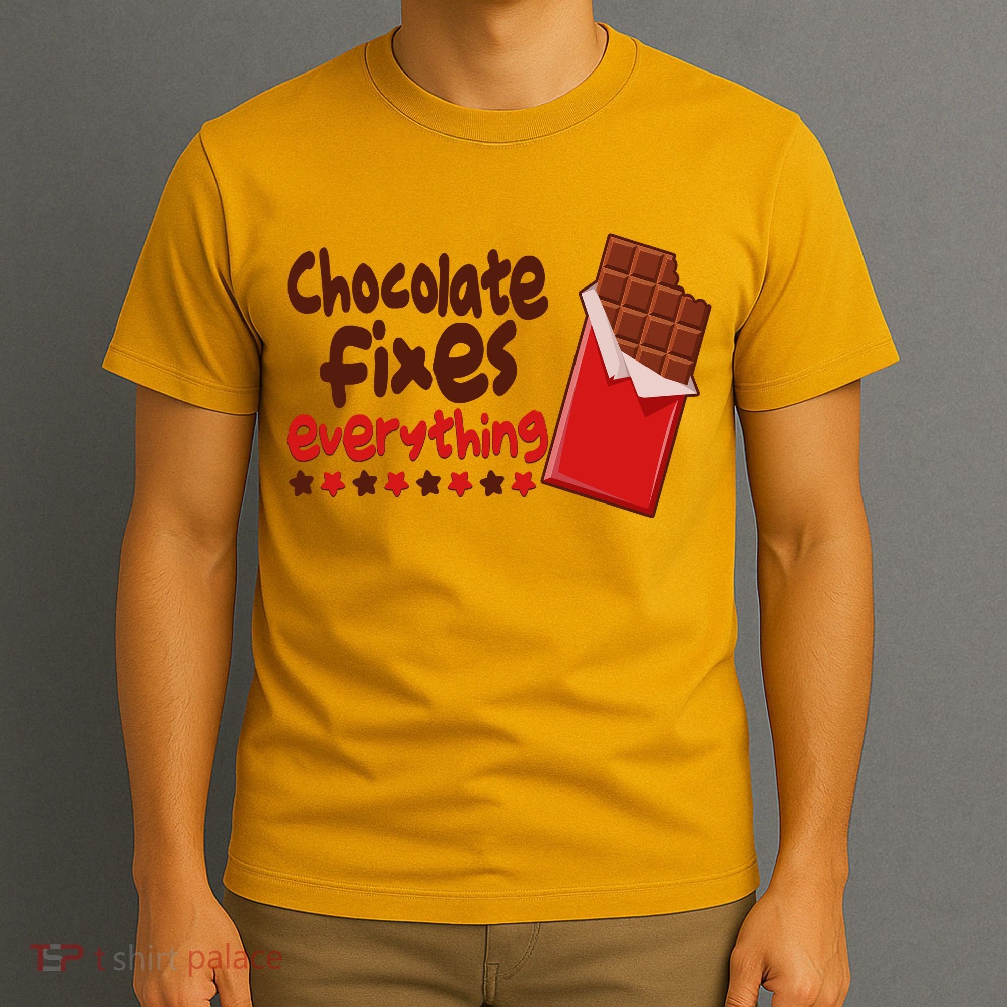Chocolate Fixes Everything Chocolate Candy Bar T-Shirt