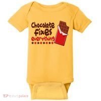 Chocolate Fixes Everything Chocolate Candy Bar Baby Bodysuit thumb 0