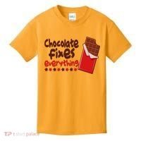 Chocolate Fixes Everything Chocolate Candy Bar Kids T-Shirt thumb 0