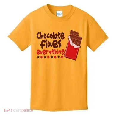 Chocolate Fixes Everything Chocolate Candy Bar Kids T-Shirt