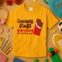 Chocolate Fixes Everything Chocolate Candy Bar Kids T-Shirt thumb 3