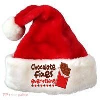 Chocolate Fixes Everything Chocolate Candy Bar Santa Hat thumb 0