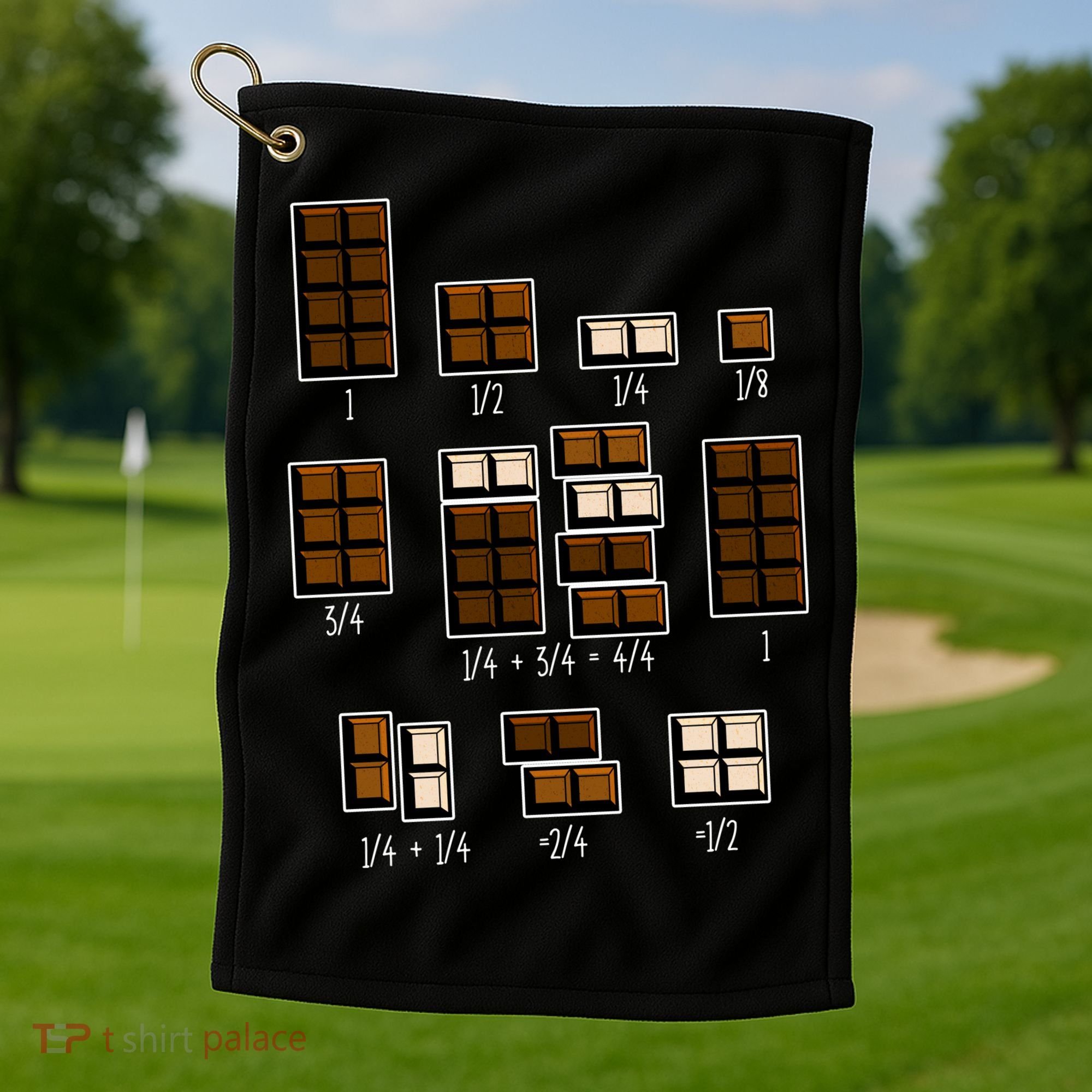 Chocolate Fractions Golf Towel