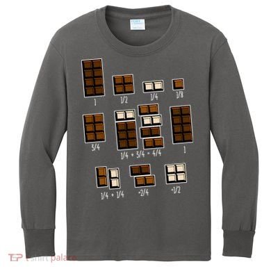 Chocolate Fractions Kids Long Sleeve Shirt