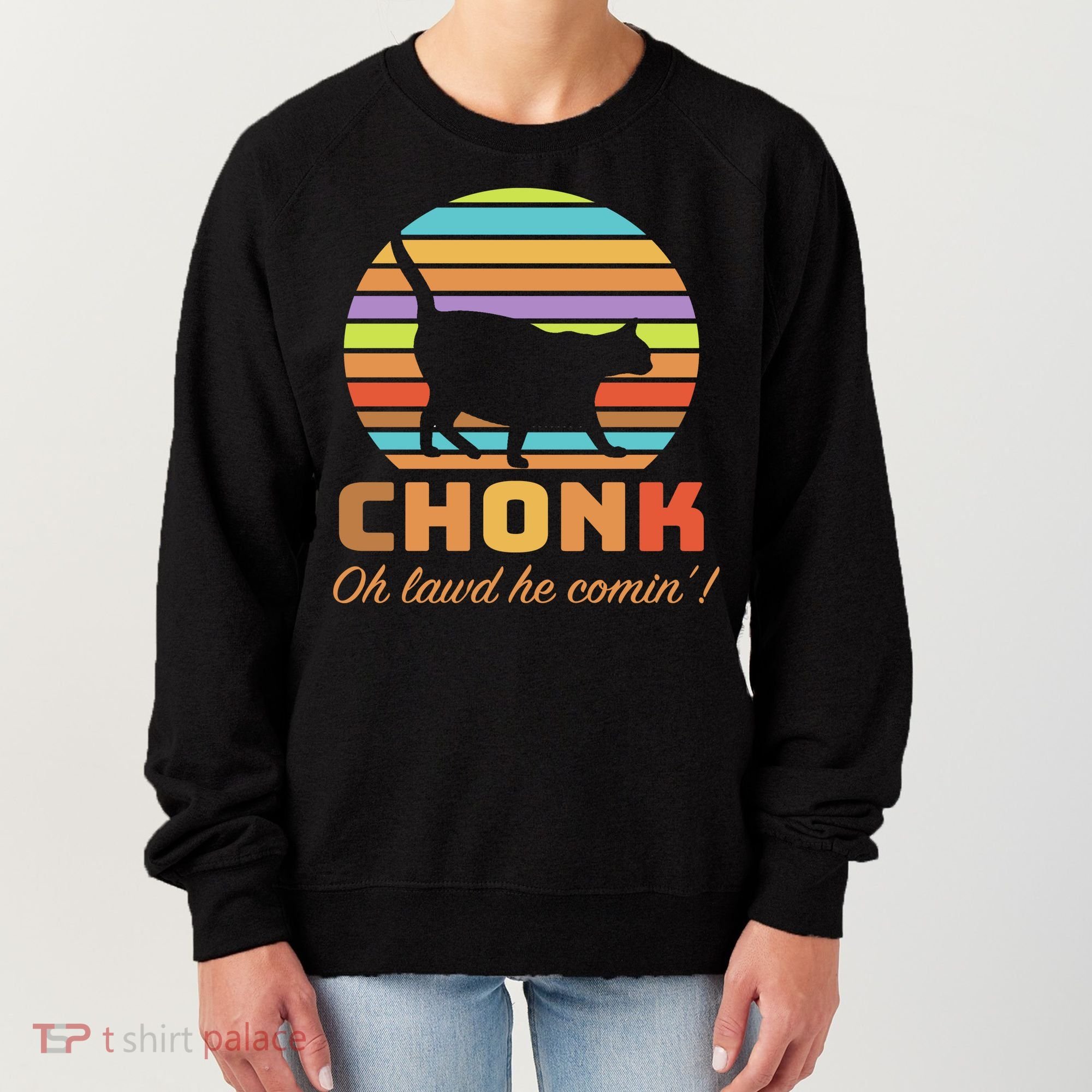 Chonk Scale Cat Meme Women's Sweatshirt