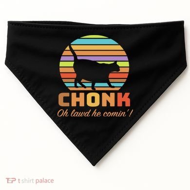 Chonk Scale Cat Meme USA-Made Doggie Bandana