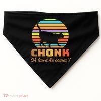 Chonk Scale Cat Meme USA-Made Doggie Bandana thumb 0