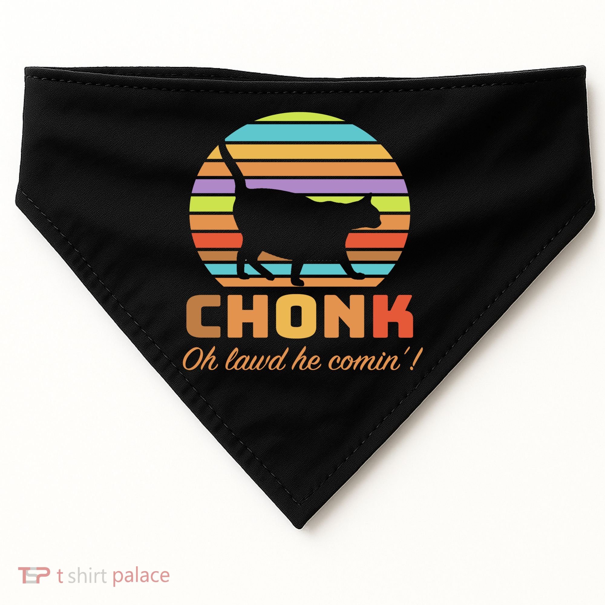 Chonk Scale Cat Meme USA-Made Doggie Bandana